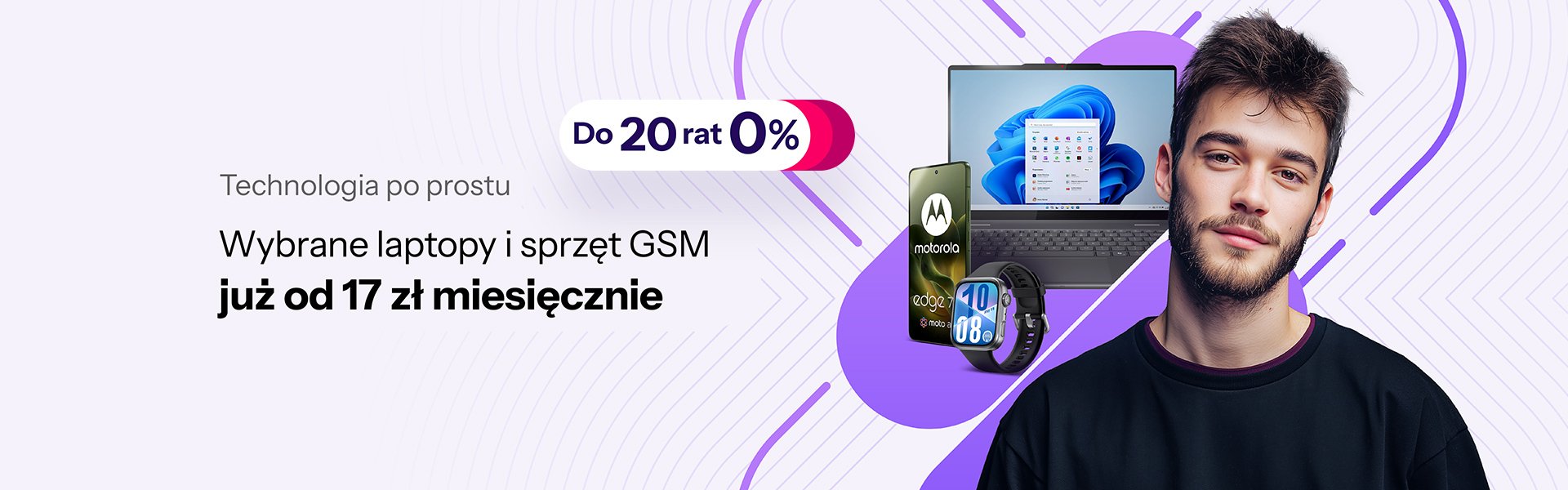 Laptopy, smartfony i więcej do 20 rat 0%